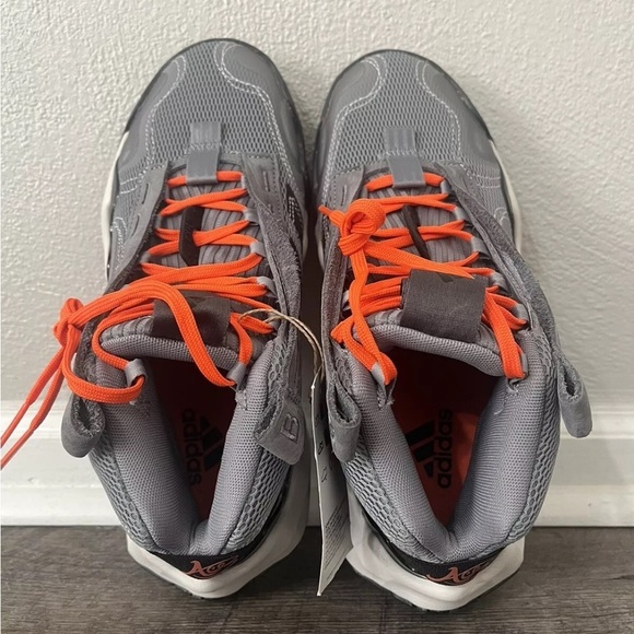 Adidas Exhibit B Candace PE Black/Gray/Orange Basketball Women Shoe Siz 7 GZ2351 - Picture 8 of 11